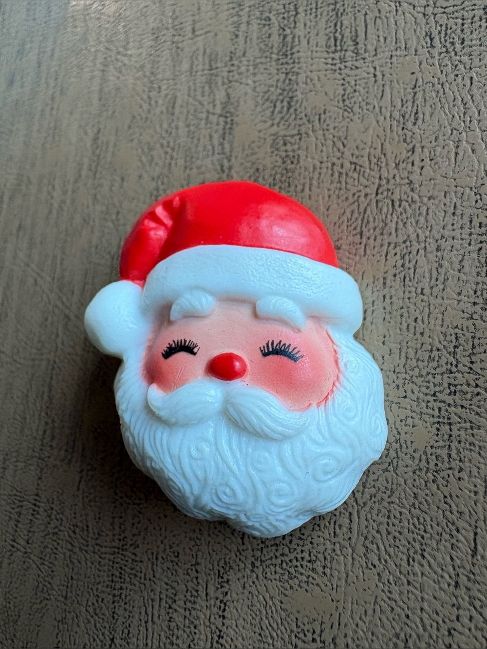 Hallmark 1976 Festive Red and White Santa Face Brooch
